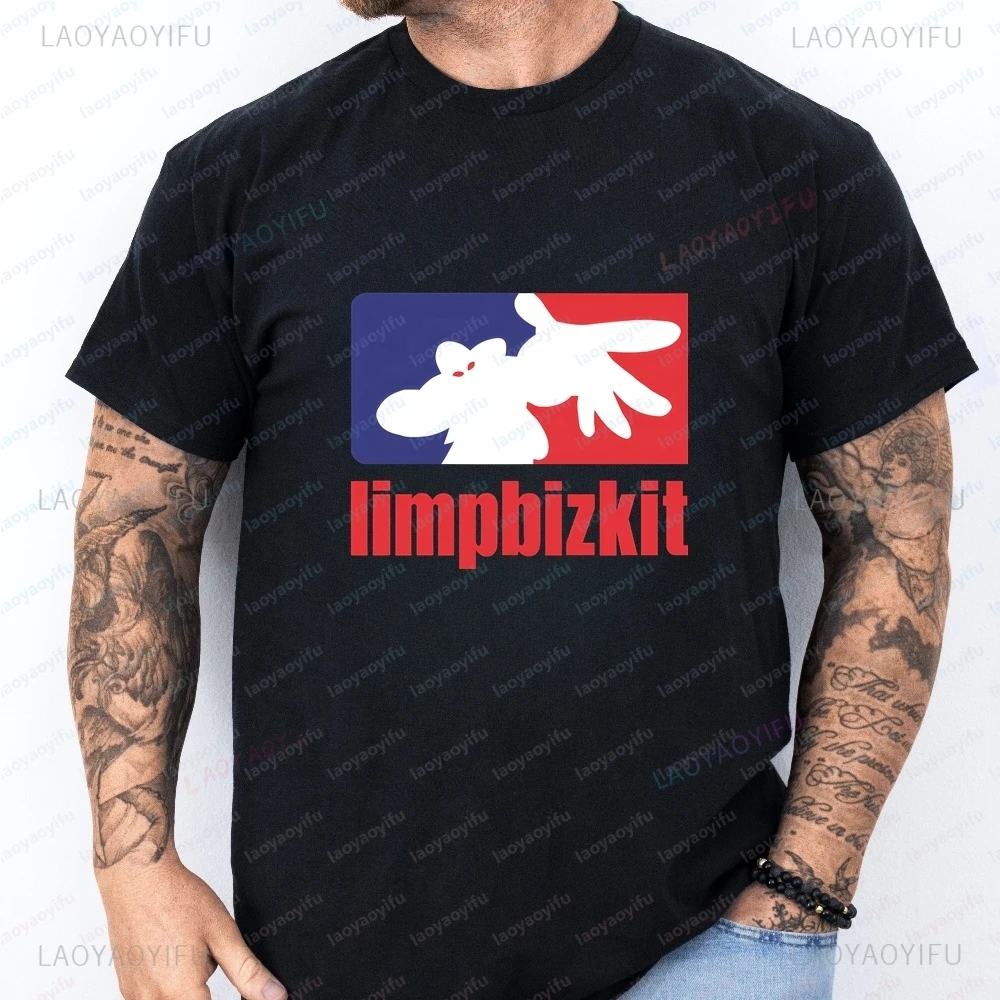 Футболка унисекс Limp Bizkit Rock Band Summer Trend Harajuku с короткими рукавами универсальная принтом большого размера