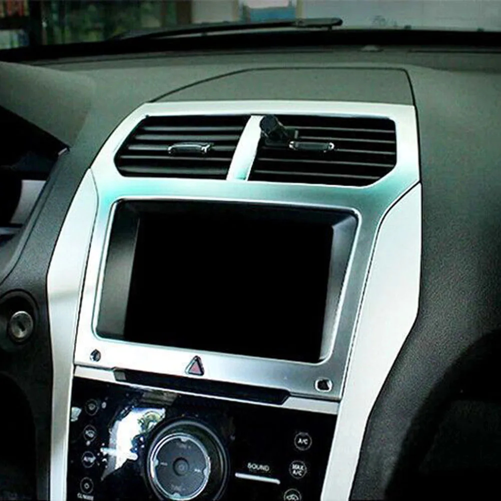 Panel nawigacja samochodowa dopasowane obramowanie ramki wystrój wnętrz pasujący do Ford Explorer 2011-2015 nawigacji wykończenie panelu ABS samochód wnętrzu