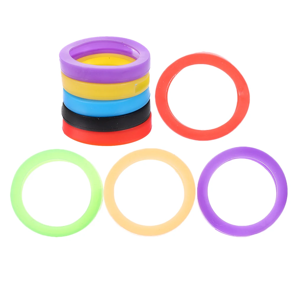 

9PCS Silicone Covers Colored House Accessory Keys Elasticity Cute Women Keyfobs Protector ganizer Craft Accessories