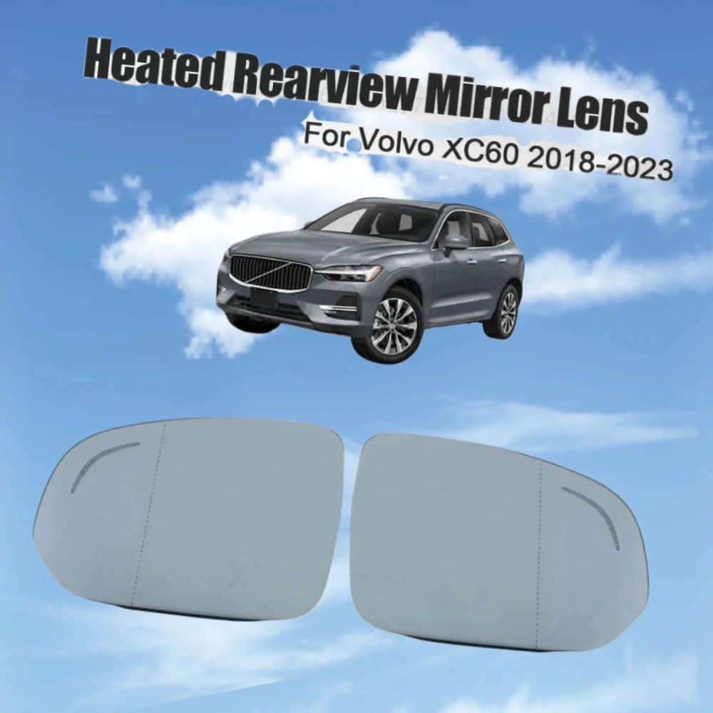 

Широкоугольное зеркало заднего вида с подогревом для Volvo XC60 2018-2023 с индикатором слепых зон, аксессуары для моделей
