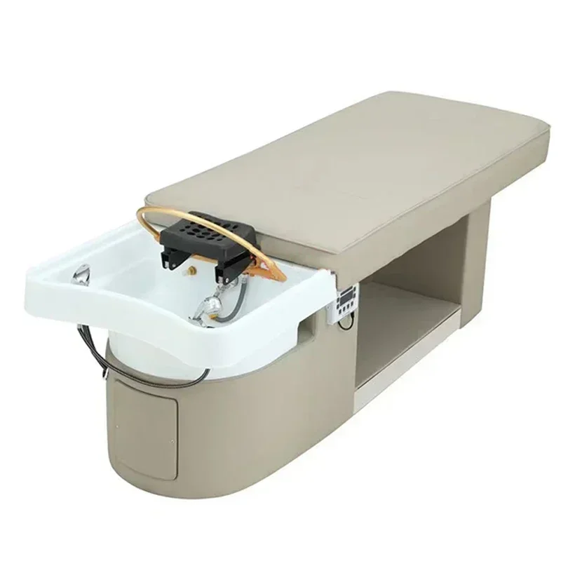 Thai massage head treatment fumigation hairdresser beauty salon lying flat shampoo bed