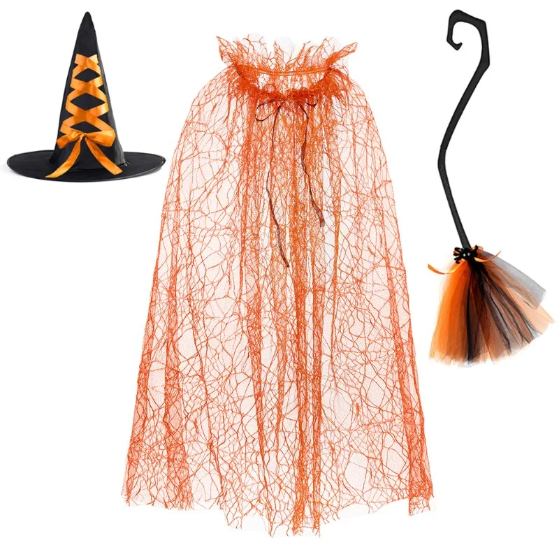 Girl Princess Cloak Set Crown Necklace Gloves Accessories Dress up Set Children's Day Gift Festive Outfit Cute and Elegant Style