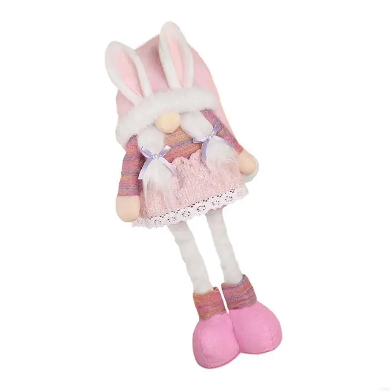 92MF Extendable Rabbit Ornamentation Soft and Durable Polyester Rabbit Plushes Toy for Delight Home or Workspaces Decoration