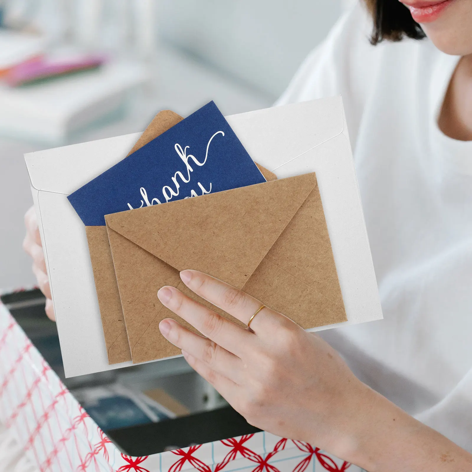 

16 Pcs Thanks Card Envelope Set Gift Shower You Cards with Envelopes The Paper Bulk