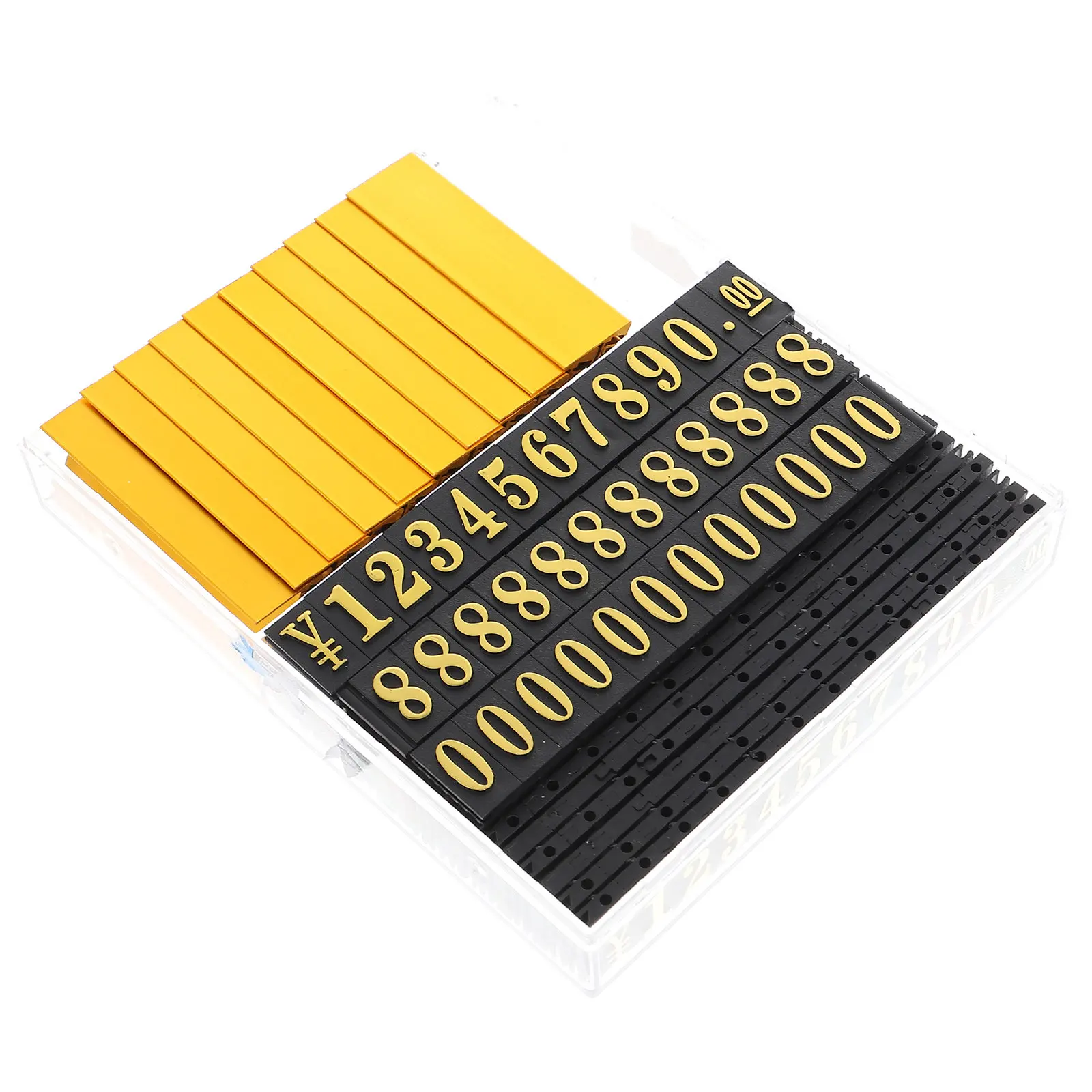 Jewelry Price Tags Display Cube Set with Number Boards Stand for Pricing Labeling And Marking Industrial Commercial Use