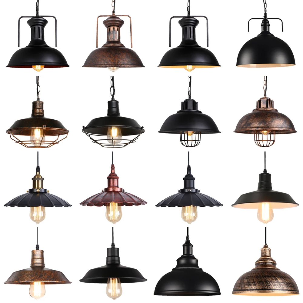 

Vintage Pendant Light Retro Loft Chandelier Hanging Lamp E27 Industrial Indoor Lighting for Living Room Home Bedroom Living Room