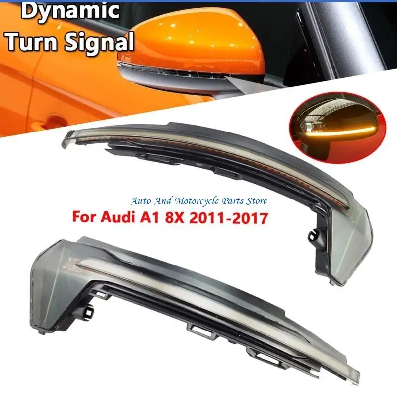 

P9FD Автомобильный плавный светодиодный динамический указатель поворота зеркала заднего вида для 8X 11-2017