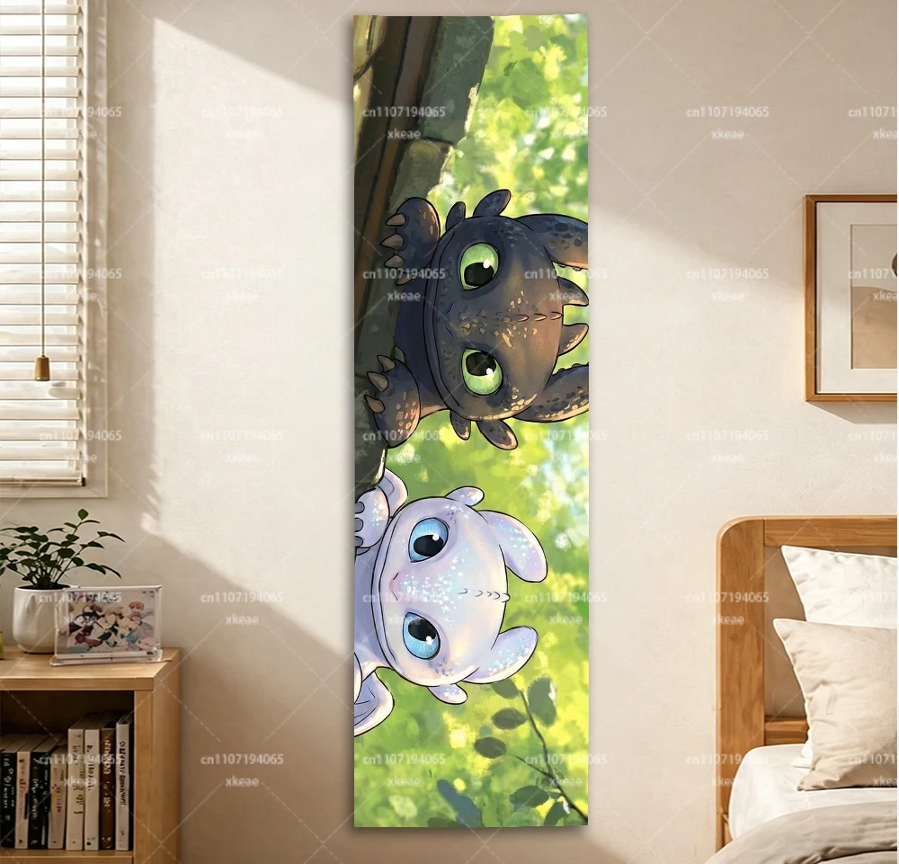 How to Train Your Dragon Toothless & Light Fury Tapestry, Vertical Wall Hanging