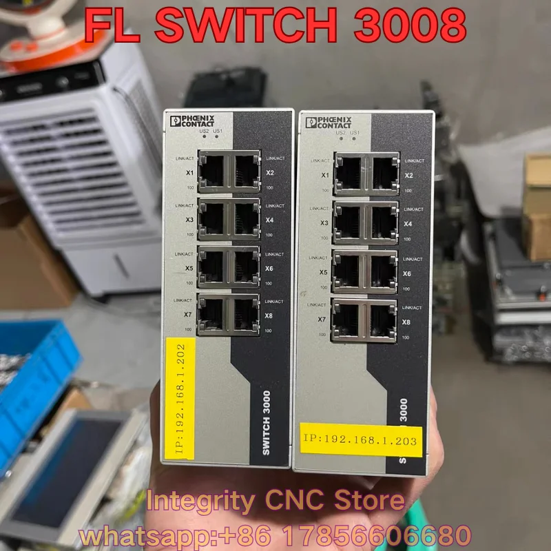 Second-hand FL SWITCH 3008 industrial switch function test is normal 2891031