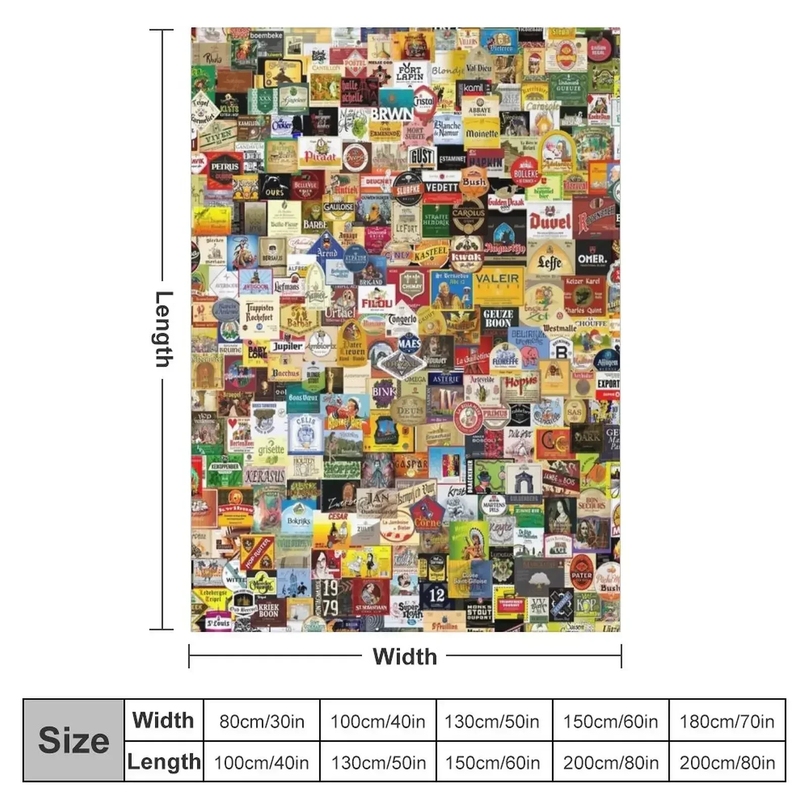 Belgian Beer Throw Blanket couch cozy soft plush fuzzy picnic outdoor blanket