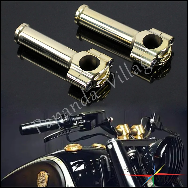 

Motorcycle Brass 1" Handlebar Mount Clamp Riser Kit For Harley Touring Dyna Softail Sportster XL 883 1200 Iron 25mm Handle Bars