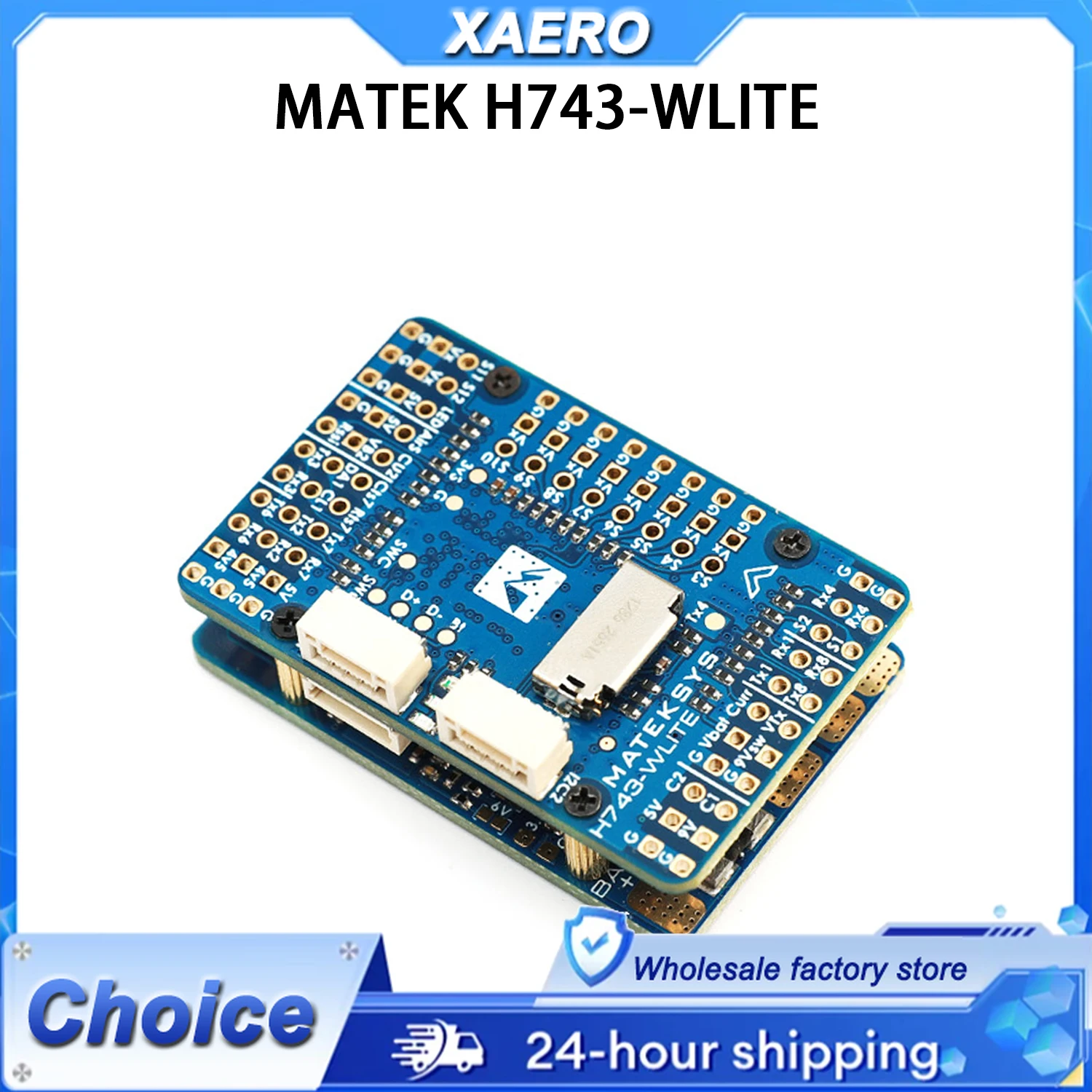 MATEK H743-WLITE Flight Controller - Lightweight FC with OSD, MicroSD Blackbox & DJI O3 Support, for High-End FPV Builds