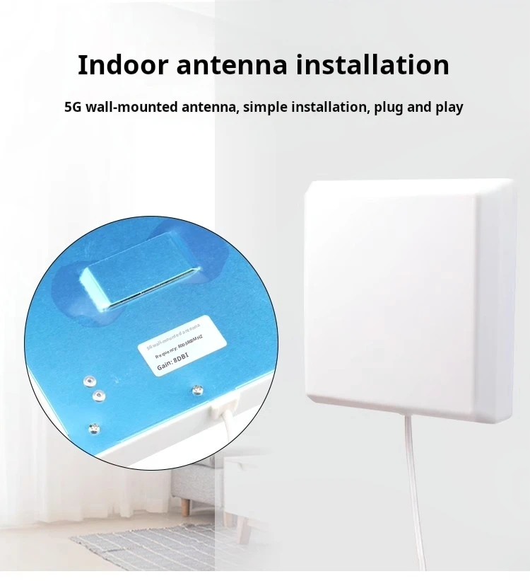 800-3700mhz 5g Antenna Outdoor/Indoor Cell Signal Amplifier 8dbi Panel Antenna Enhanced Mobile Signal 5g Router Antenna