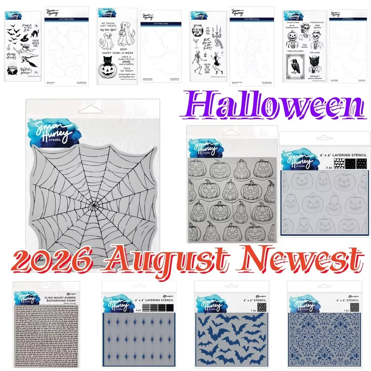 Newest Halloween Pets Metal Cutting Dies Clear Stamps Stencil For DIY Scrapbook Craft Decoration Embossing Template Supplies