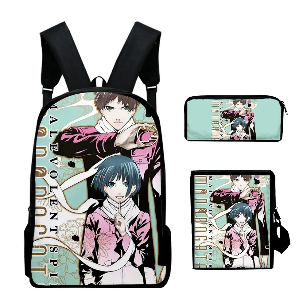 Anime 3D Print School Bags, Harajuku, Popular, Mononogatari, Mochila Laptop, Mochila, Bolsa de Ombro Inclinado, Estojo Lápis,