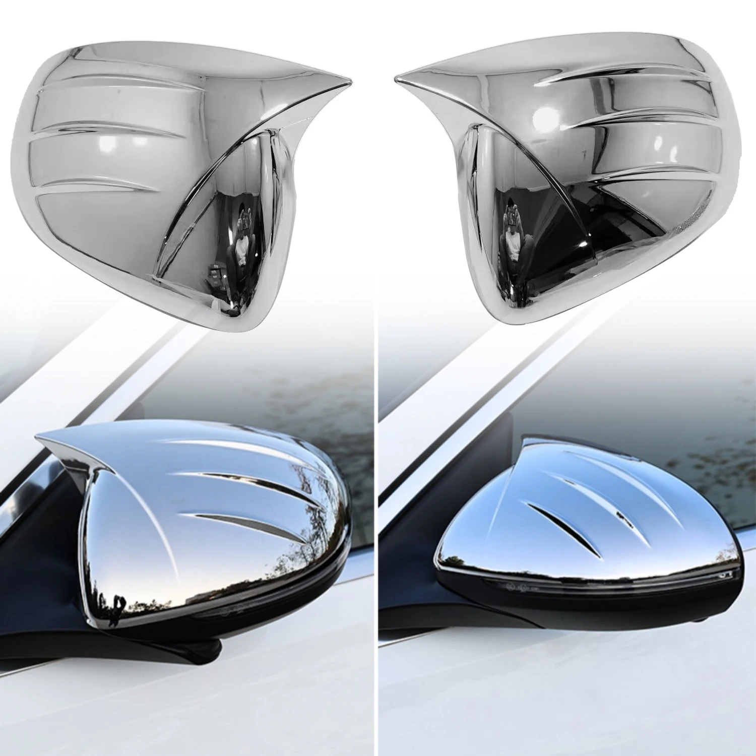 

For Mercedes-Benz W206 W214 X254 C254 Car Exterior Rear View Side Door Mirror Overlay Cover Decor Trim ABS Accessories 2pcs