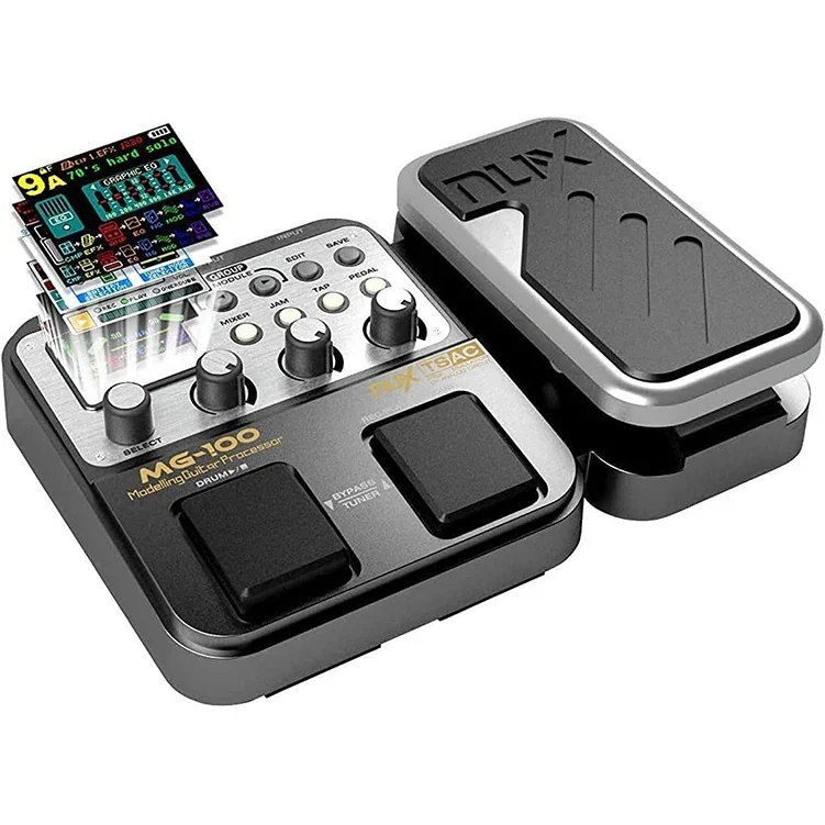 Wholesale NUX brand MG-100 with 80 Presets, 66 effects,Loop and Expression Processor electric guitar multi effect pedal