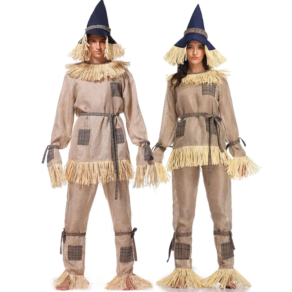 

Scarecrow Costume Halloween Fairy Tale Wizard Scarecrow Cosplay Costumes Couple Stage Performance Scarecrow Fancy Costume