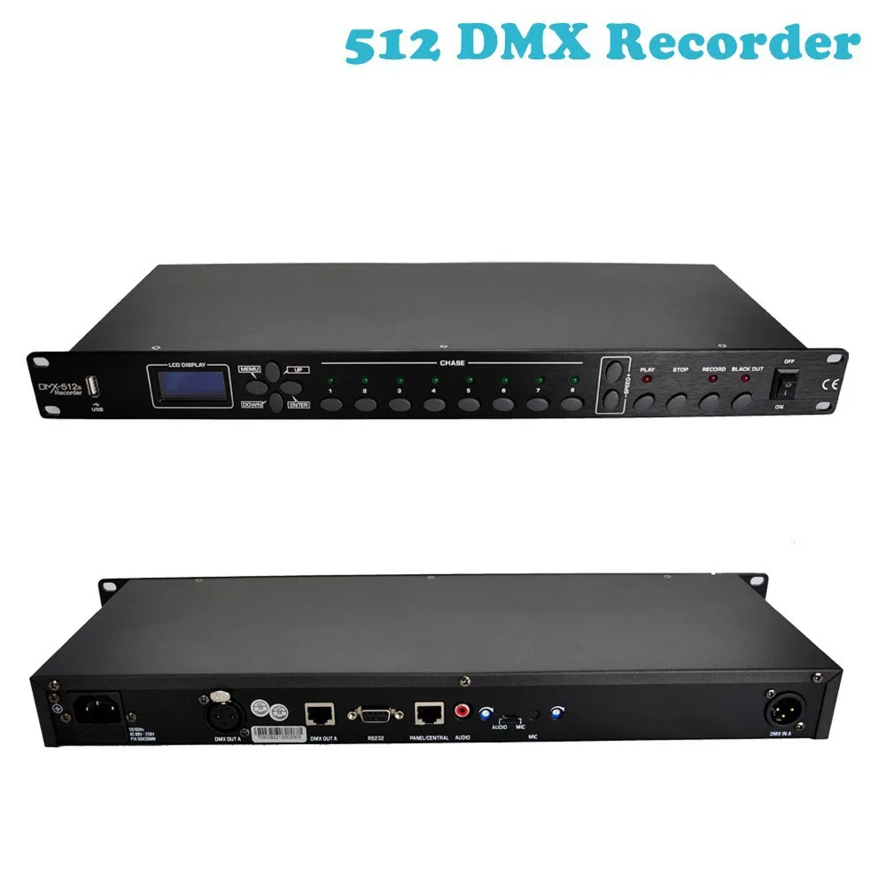 Professional 512 DMX Recorder DMX512 Recorder Console Mini Lighting DMX Controller LCD Display 512 DMX Recorder