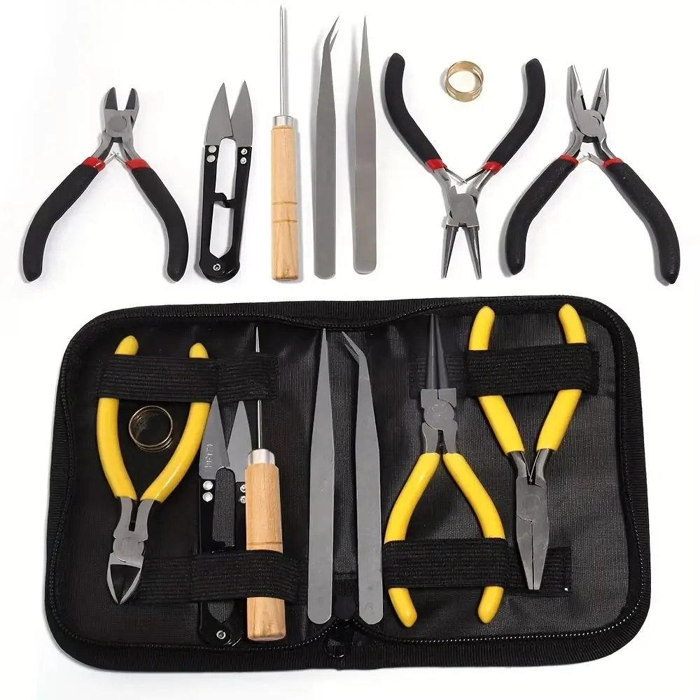 

8Pcs/Set Portable Jewelry Making Pliers Set Pliers DIY Beading Tool Kit Non-slip Handle Jump Ring Opener