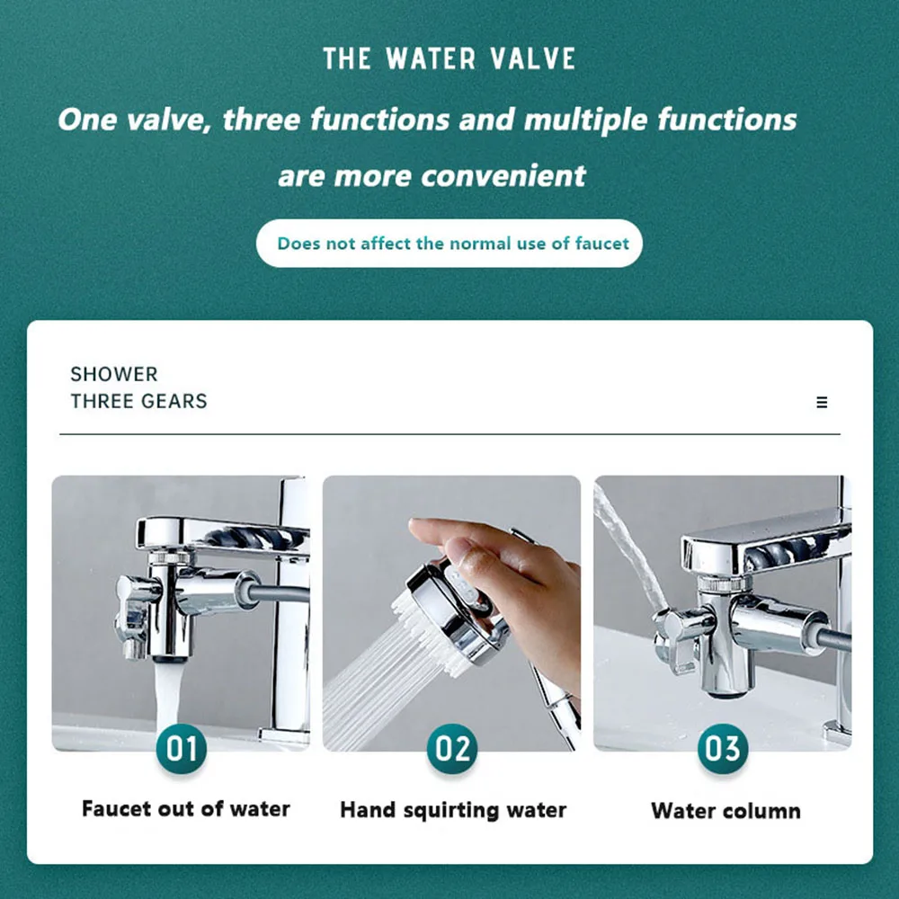 Bubbler Universal Multi-Function Faucet, Lavatório do banheiro, Extensor de cabeça anti-respingo, Bica de água de modo duplo