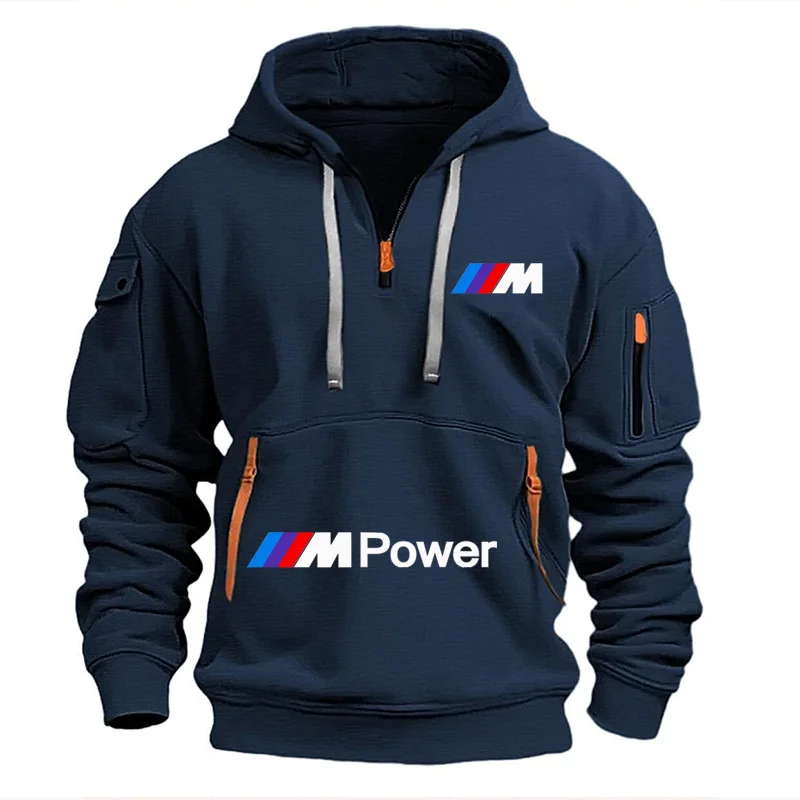 AliExpress BMW brand logo motorcycle race team clothing; men's casual zipper hoodie; spring and autumn cycling hoodie; 2025 new mens;