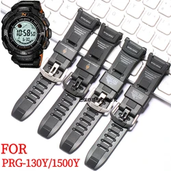 Rubber WatchBand Suitable for Casio PRG130 PRW1500 Men's Resin Strap Sport Waterproof Replacement Bracelet Watch Accessories
