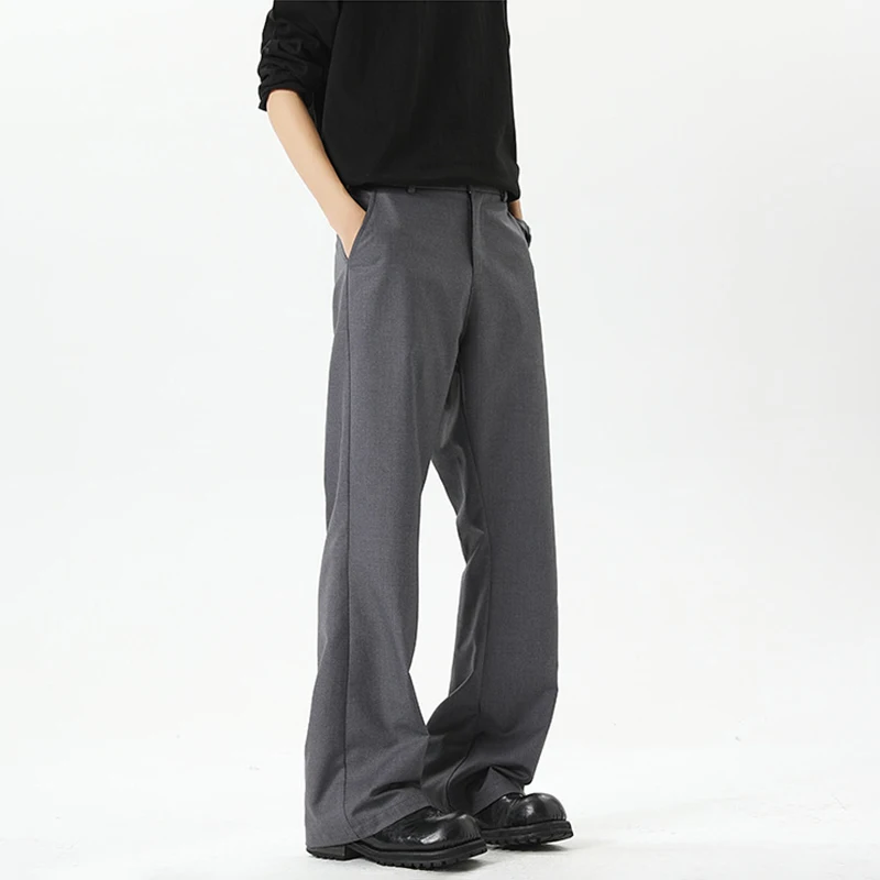 الكورية الشارع سليم صالح البدلة السراويل الرجال ربيع الخريف مزاجه رداء غير رسمية بنطلون مستقيم موضة شعبية الطابق طول السراويل #1