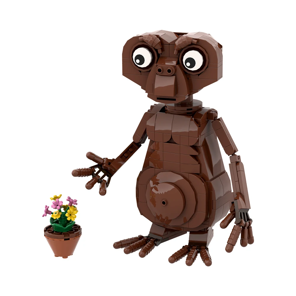 MOC film E.T Alien blocs de construction effrayant Alien figurines d'action bricolage modèle briques jouets pour enfants cadeau d'anniversaire Halloween jouets