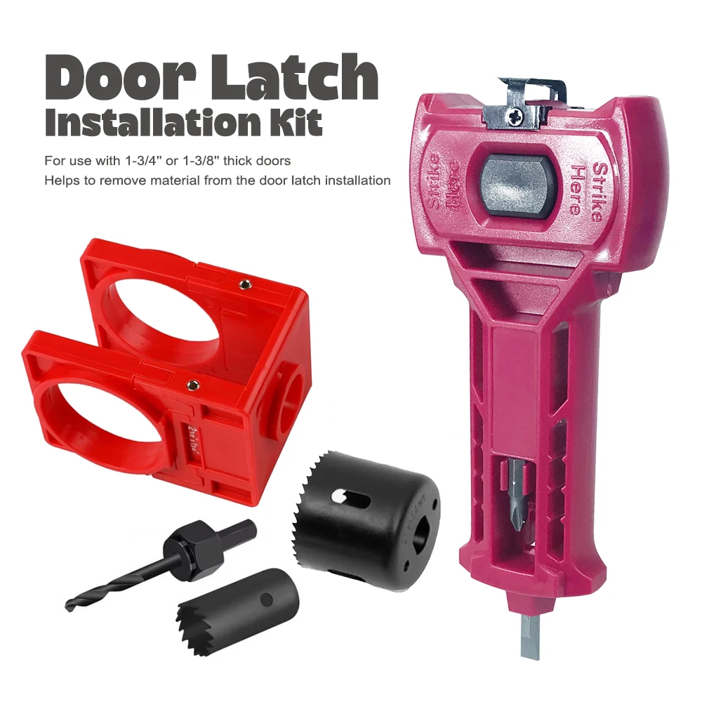 

Ball Lock Hole Opener+Door Latch Installation Kit for Remove Material Accurate Scoring and Chiseling Door Installation Kit