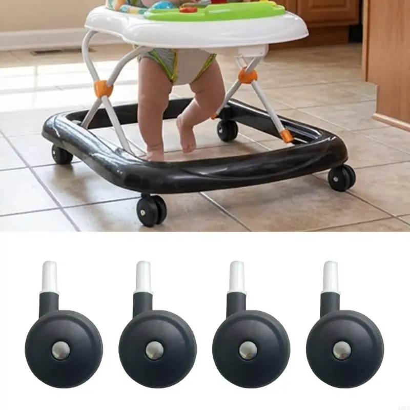

4pcs Replacement Casters for Infant Walkers Easy Setups Providing Ergonomic Support and Easy Maneuverability A2UB