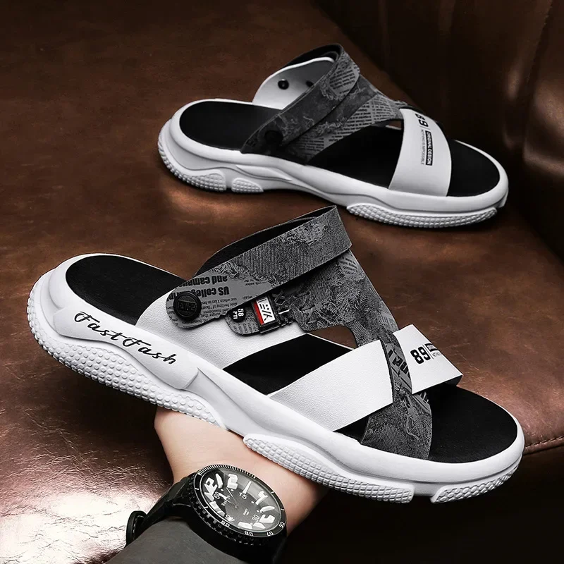 2023 new summer men's sandals two wear breathable fashion trend versatile casual beach shoes cross-border large factory wholesal