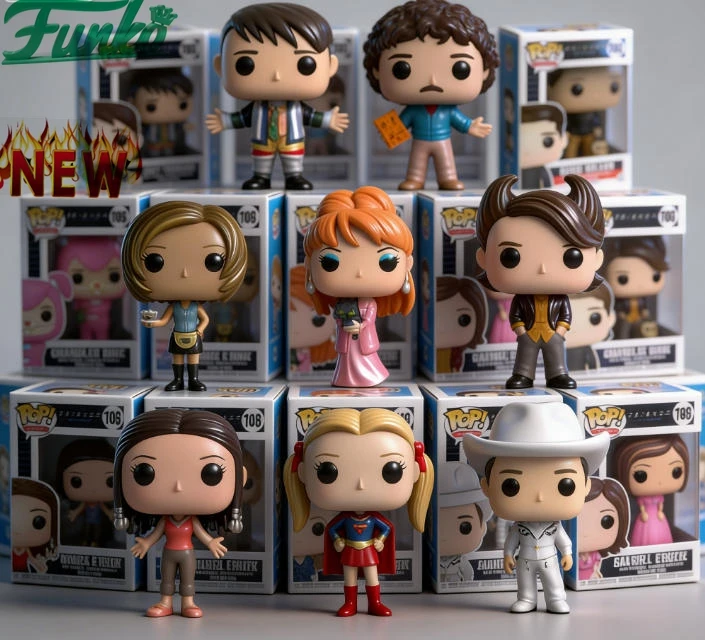 2026 FUNKO Pop Friends Figuras de juguete de acción de vinilo Rachel Green # 261 Ross Geller # 262 Modelo de colección para regalos de cumpleaños infantiles