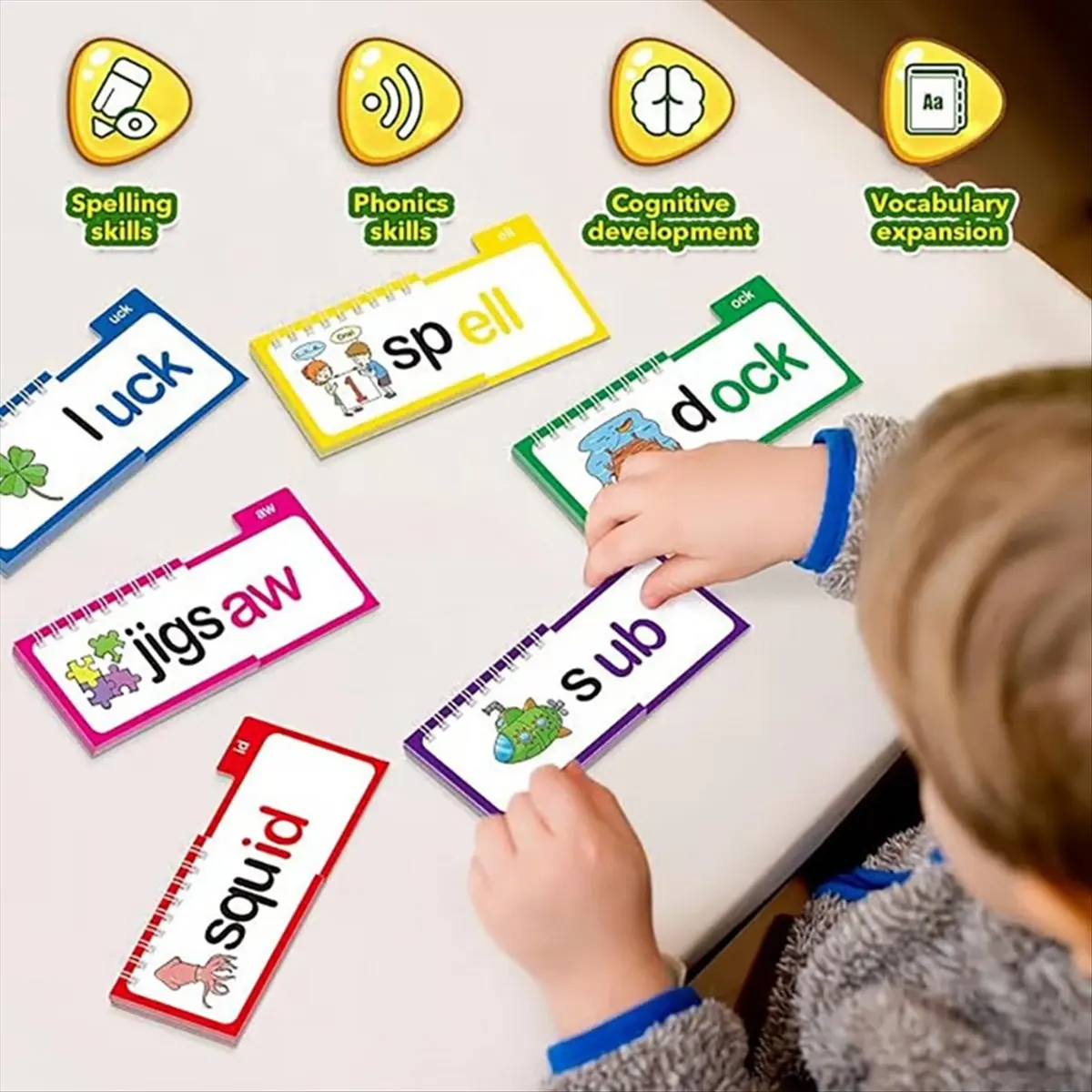 Welcome Deal~30 Read and Rhyme Flip Books Word Families Flash Cards Reading Flip Book Letter Educational Reading Games