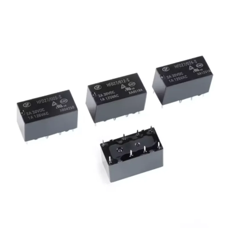 5Pcs/lot 100% New Mini Relay HFD27 DC 5V 12V 24V HFD27-005-S HFD27-012-S HFD27-024-S 2A 8Pin Sensitive DIP