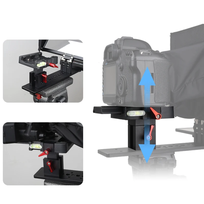 Equipamento de transmissão ao vivo portátil, T12 Teleprompter para 11 "Celular Tablet PC SLR Camera