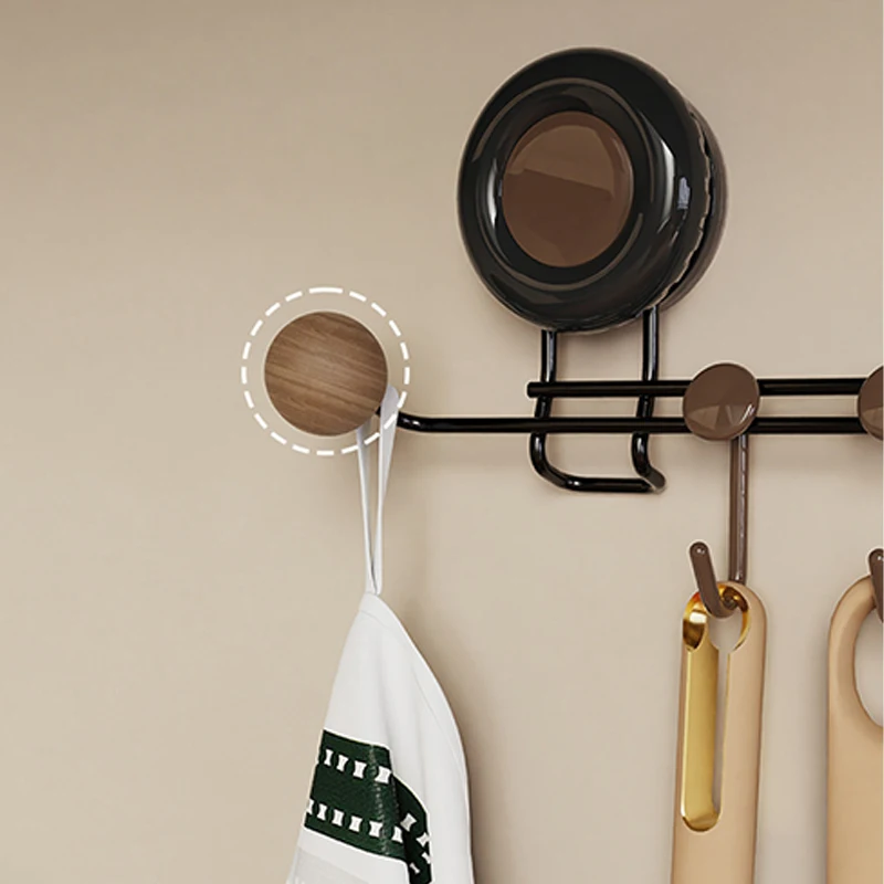 خطاف تخزين المدخل وغرفة النوم - نوع كوب شفط خالٍ من اللكمات، حامل قوي، شماعة ملابس فوق الباب