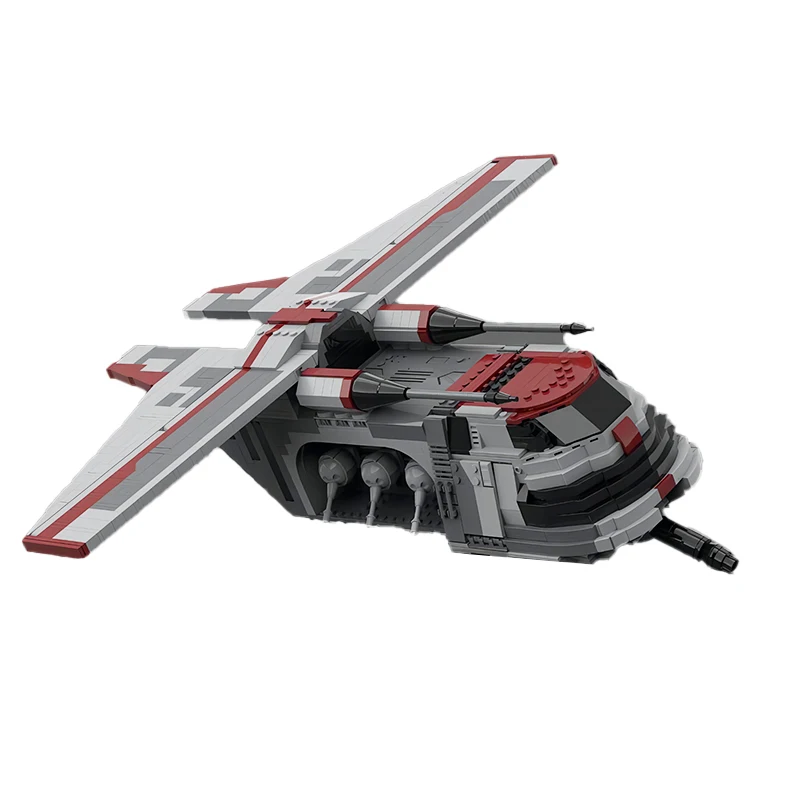 MOC-164637 Space Attackship Advanced Fighter Technology Republic Spaceship Building Blocks Model Kid's Bricks Toys Xmas Gifts