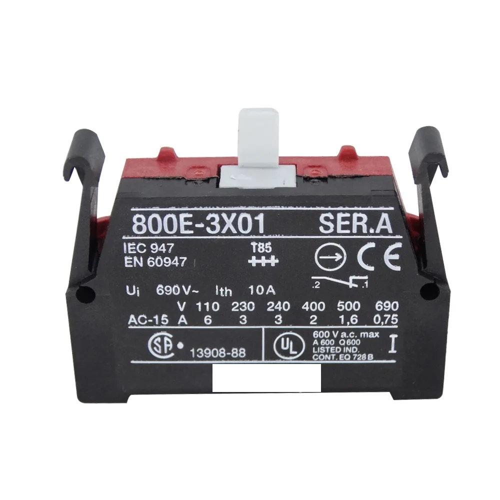 Contacto original para contacto de botón Allen-Bradley AB normalmente abierto 800E-3X10 800E-3X01 800E-3D0 normalmente cerrado sí/sin interruptor