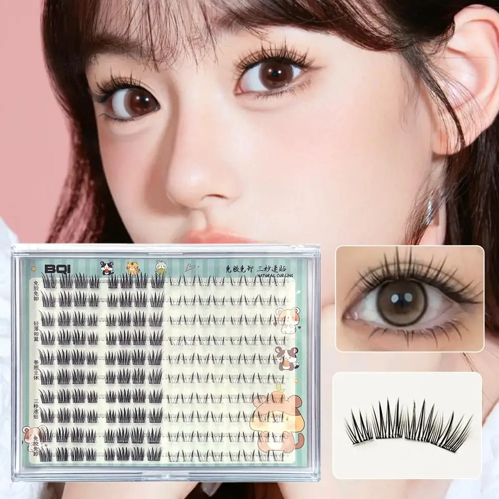 Libro de pestañas sin pegamento, extensión de estilo cómico naturalmente rizado, pestañas postizas DIY, pestañas de maquillaje B5P2