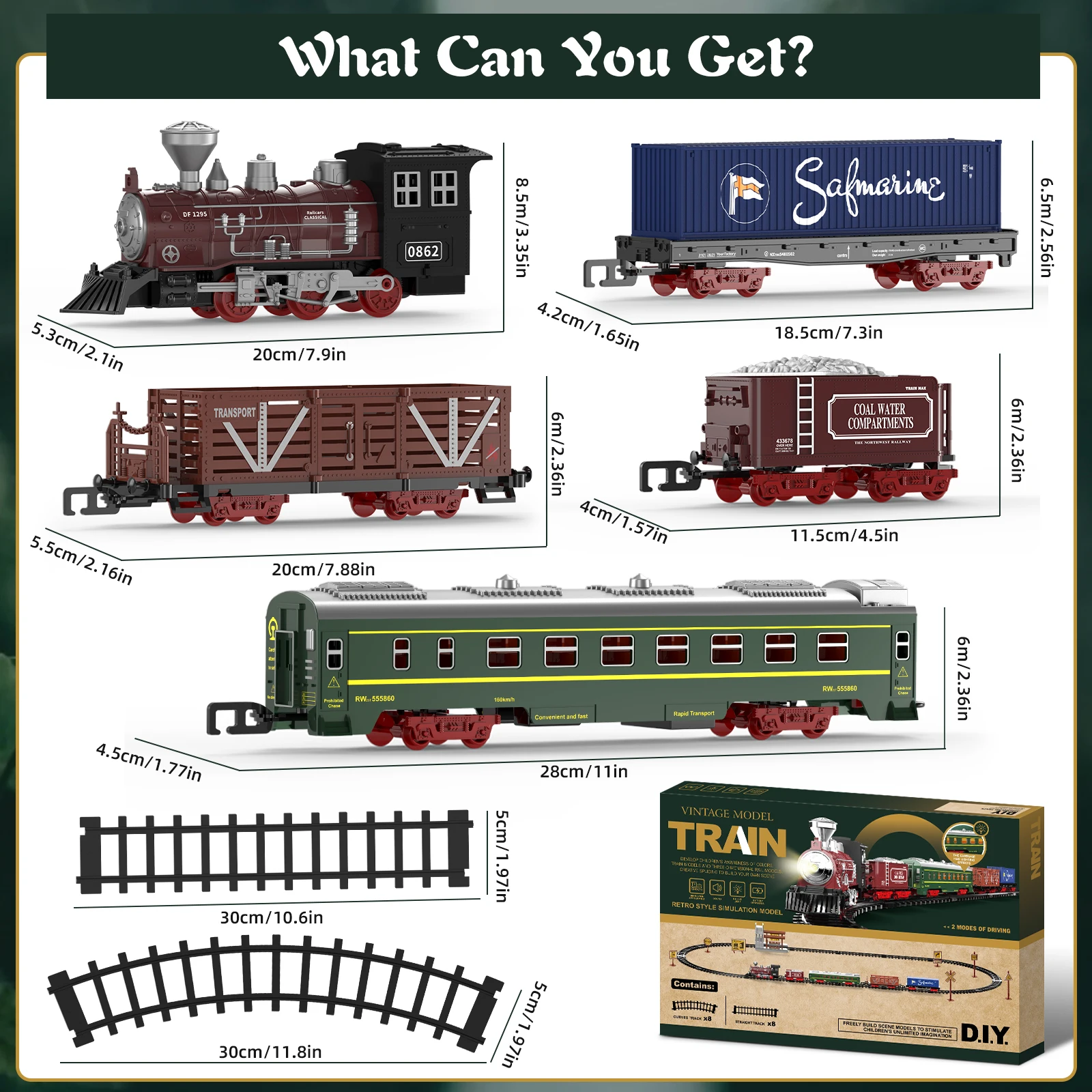 クリスマスツリー列車セット - 3歳以上のお子様向けのライトとサウンド付きの列車のおもちゃ、子供へのクリスマスプレゼント