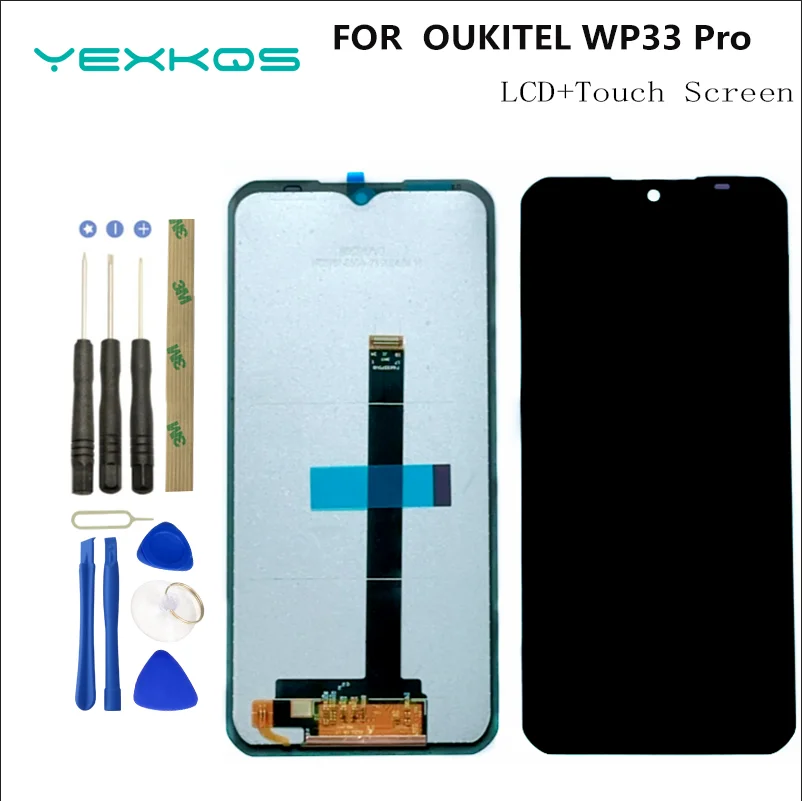 100% Tested For OUKITEL WP33 Pro LCD Display Touch Screen Digitizer Assembly New OUKITEL WP33 Pro LCD Touch Digitizer + Tools