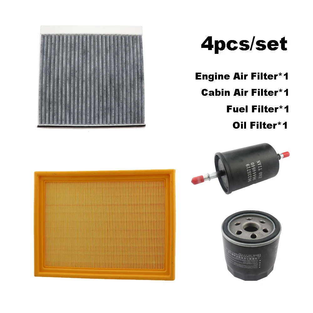 4pcs Filter Set For MG 5 MG5 1.5L 2012-2017 ROEWE SAIC 350 360 Cabin A/C Fresh Air Fuel Gas Oil Filter Kits 50016901 56561062