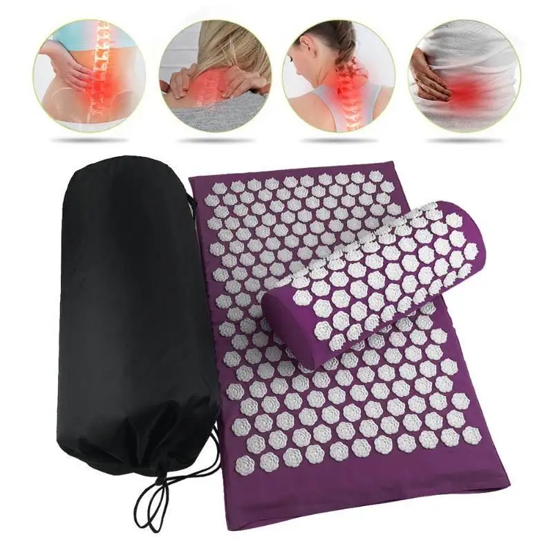 

Acupressure Mat Body Foot Massage Cushion Pillow Pain Relief Release Stress