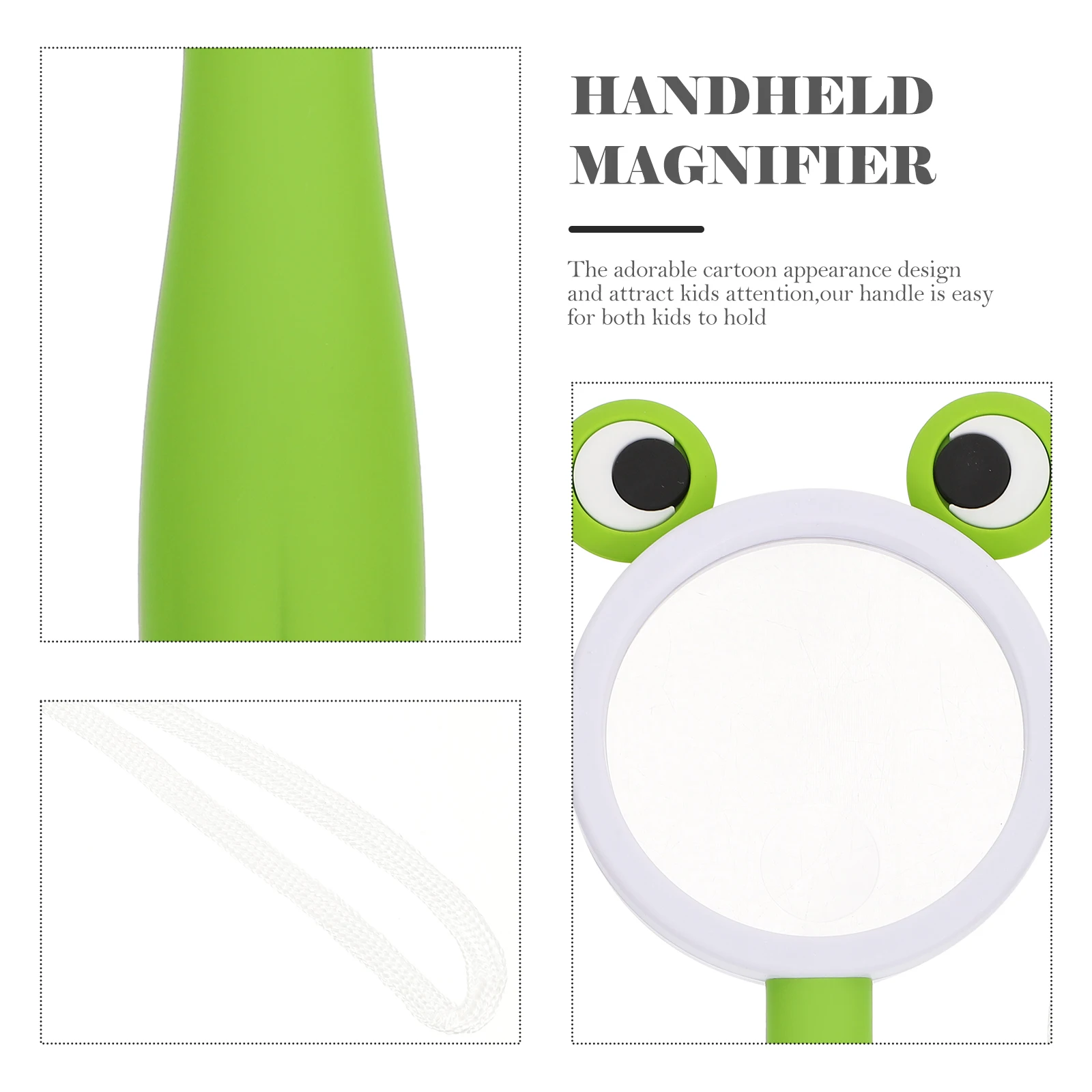 

Adorable Animal Handheld Magnifying Glass Portable Observation Tool Durable Plastic Handle Science Learning For