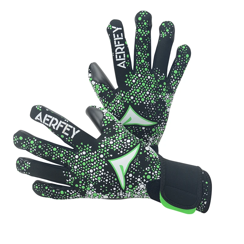 AERFEY Verstärkte Latex-Torwarthandschuhe für Fußball mit Starkem Grip Größe 8/9/10 Jugend- und Erwachsenen-Fußballhandschuhe für Torhüter – Detail 17