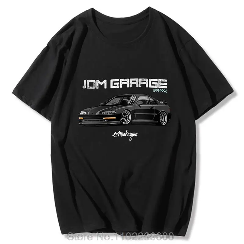 JDM Shirt Men T-shirt CRX Initial D Anime Print Japan Car Print Streetwear Cotton Vintage O-Neck Summer Casual Harajuku Tees