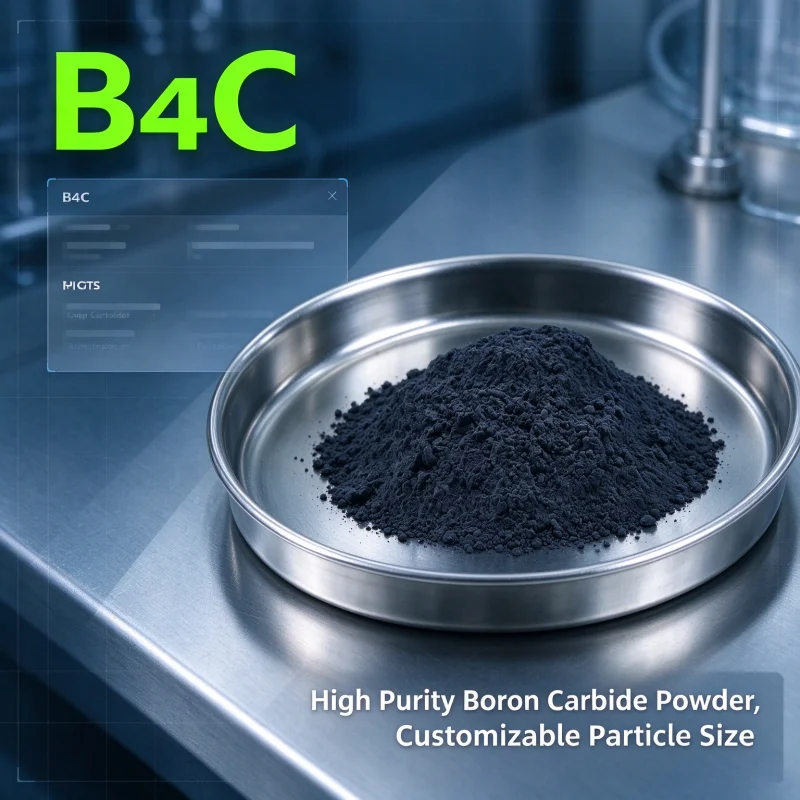 High Purity Ultrafine Boron Carbide B4C Powder, Research Grade Micro Abrasive Raw Material for Lab Scientific Experiments