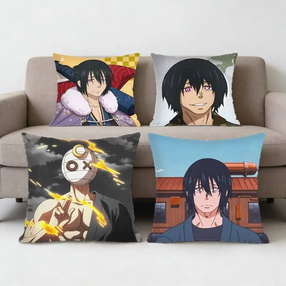 Fire Force Benimaru Shinmon Pillow Case Sofa Living Room for Bedroom car Headboard Backrest Cushion Square Cushion Nap Time