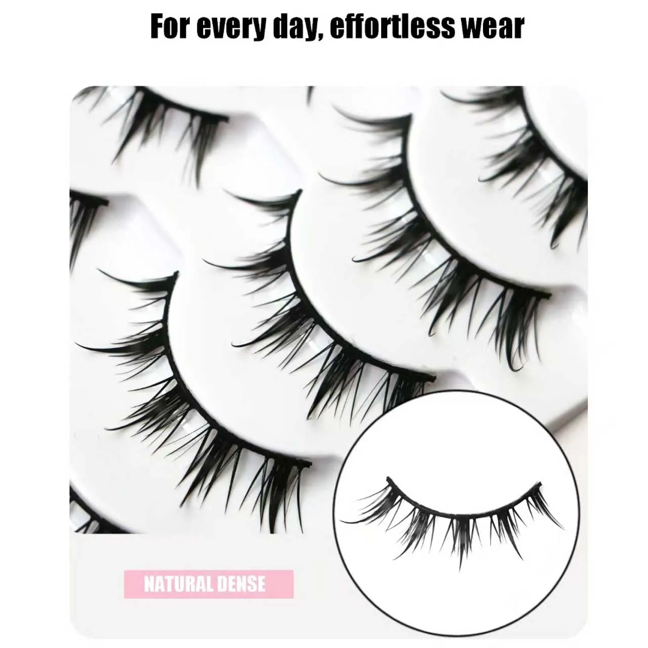 5ペアの悪魔まつげナチュラルメイクアップデイリーメイクアップCOSまつげ`